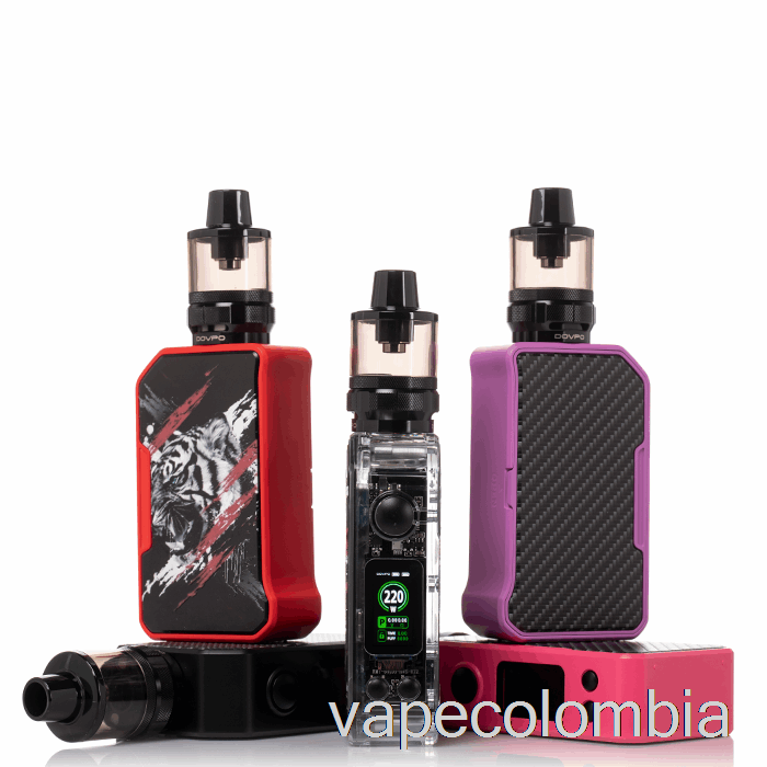 Vape Desechable Dovpo Mvp 220w Kit De Inicio Fibra De Carbono Transparente